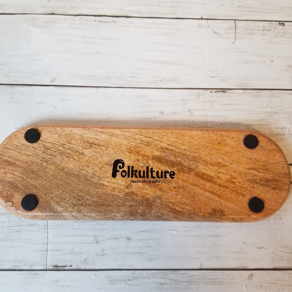 Folkulture Handmade Mango Wood Sunflower Incense Holder - Picture 5 of 8